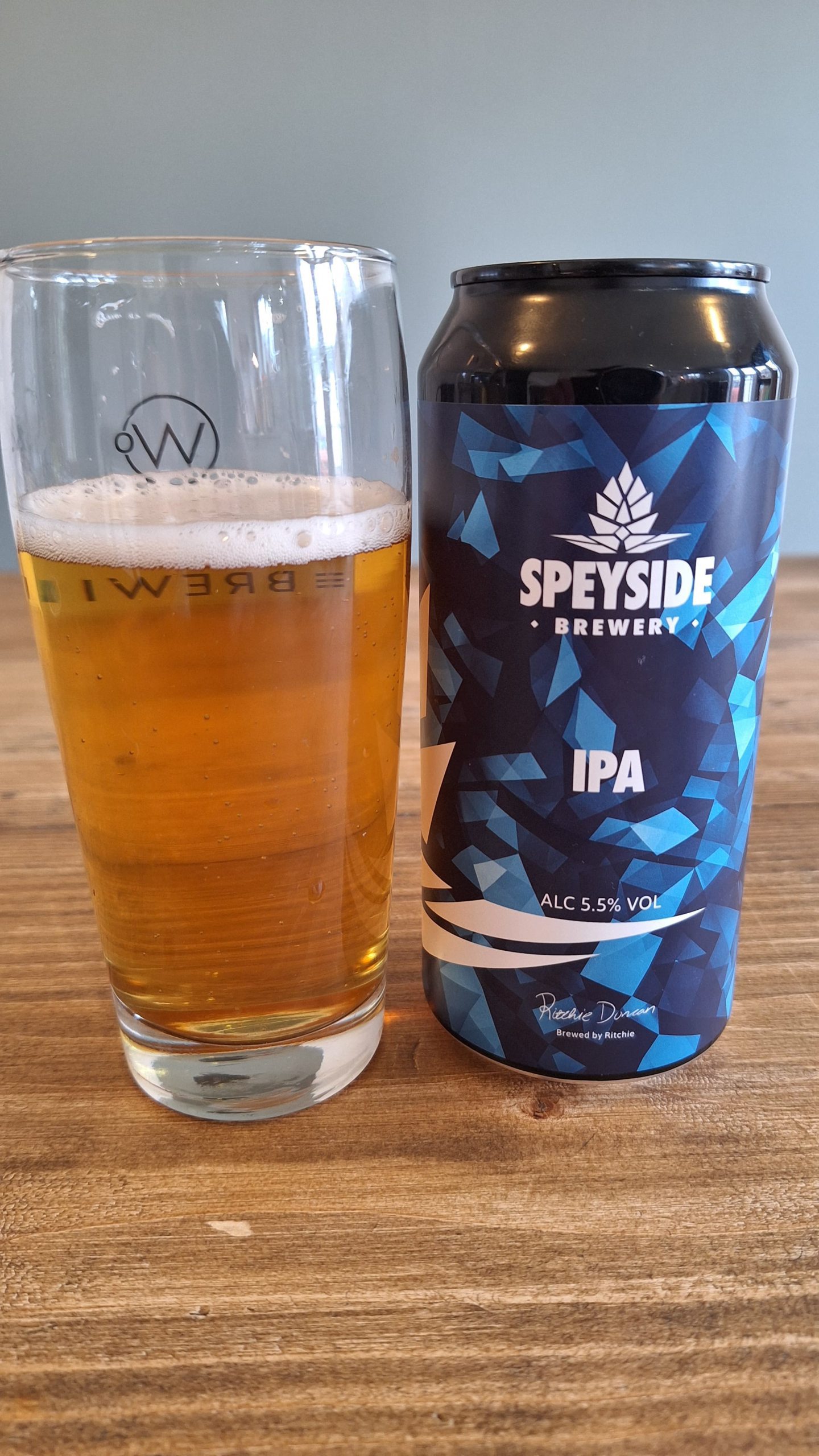 Speyside Brewery's IPA poured into a glass. 