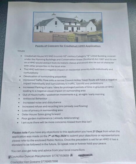 Cradlehall House notice of objection