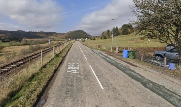 A839 near Pittentrail. Image: Google Maps.