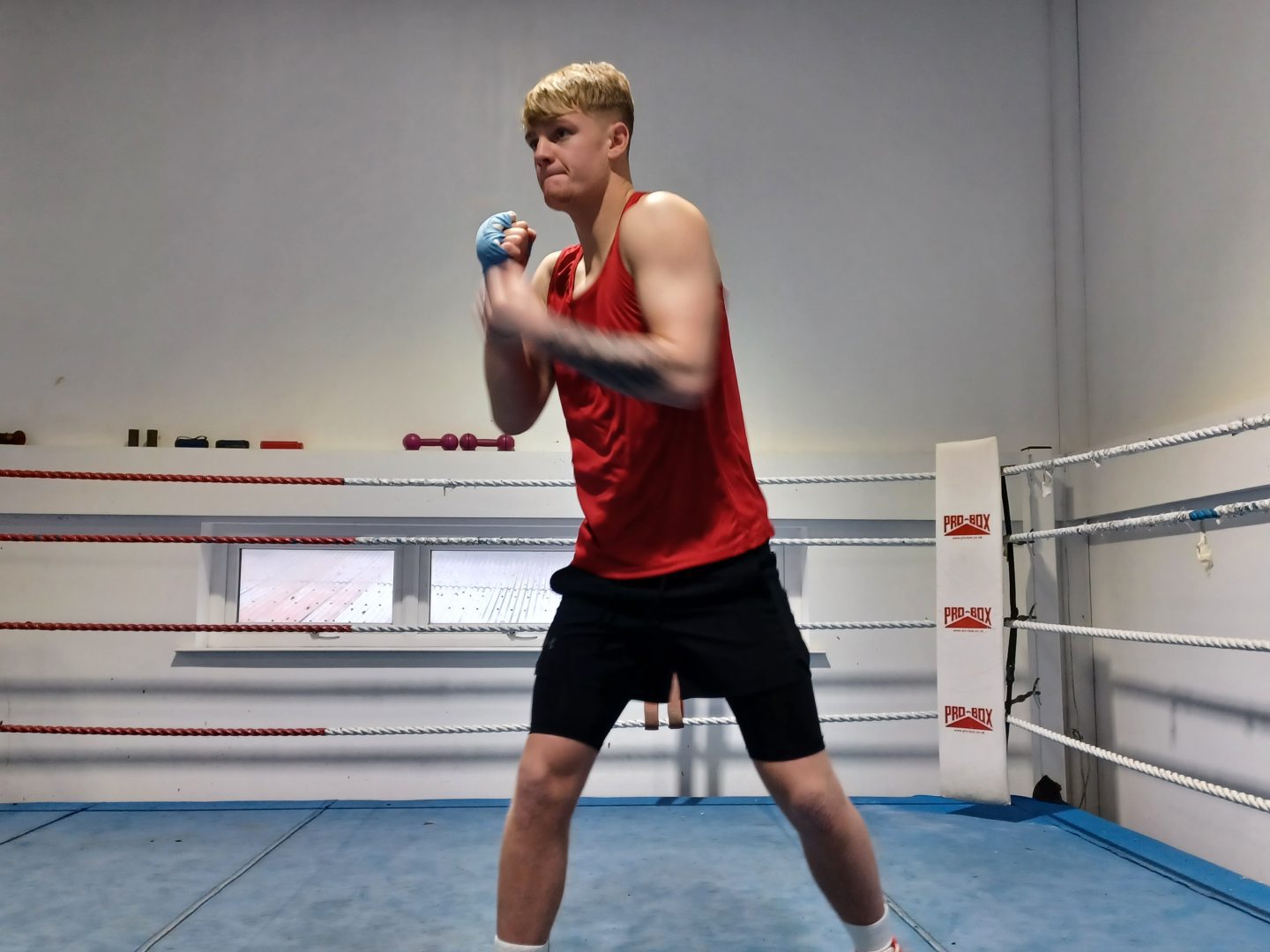 Boxer Fraser Wilkinson fights for the Scottish title in Elgin Image: DCT Media