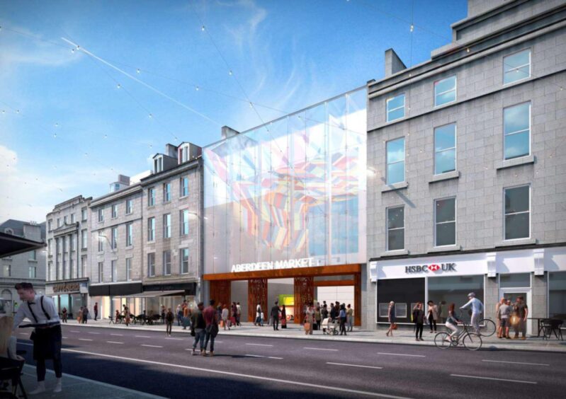 Work on the new £40 million Aberdeen market is under way. Image: Aberdeen City Council