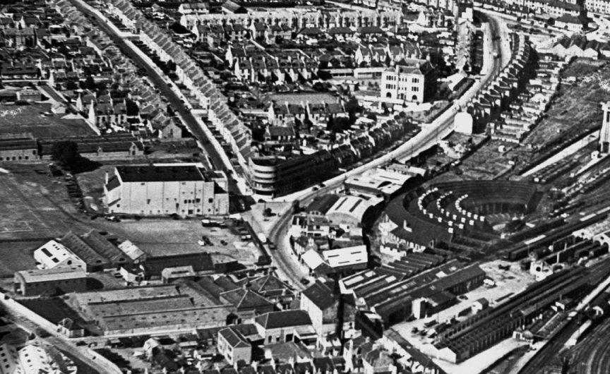 An aerial view of Kittybrewster looking north in 1959. 