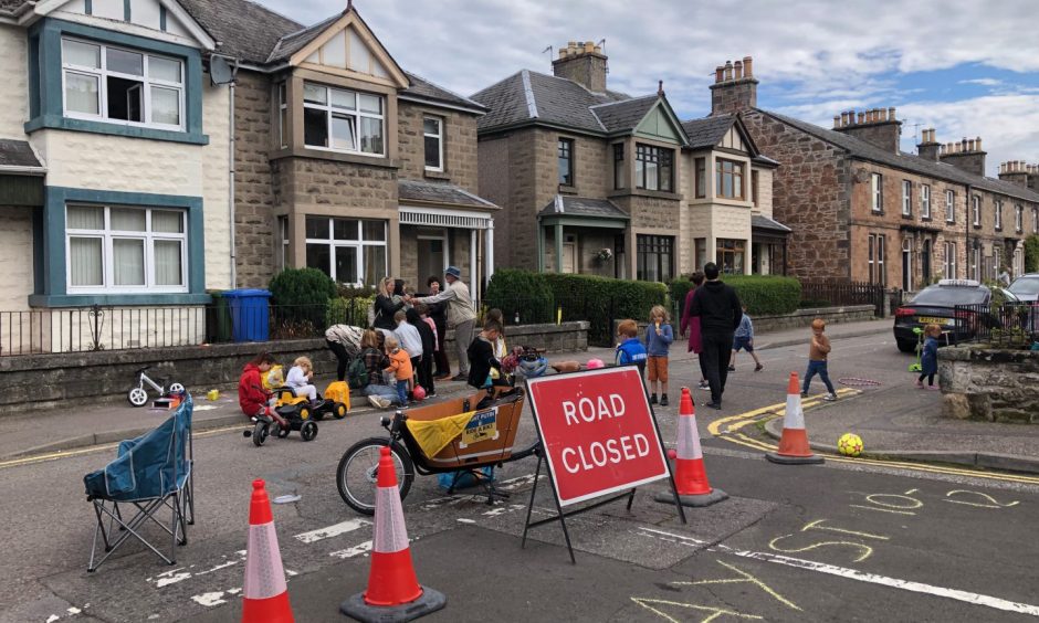 Inverness' Charles Street closed to allow children to play.