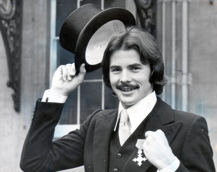 David Wilkie with his MBE.
