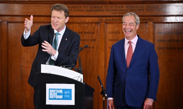 Reform UK leader Nigel Farage with chairman Richard Tice. Image: Shutterstock.