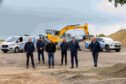 Mark Alexander, David O’Connor, Kevin Crawford, Sam Mackenzie, Jac
Williams, Allan Grant at the new Thainstone site.