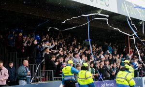 Ross County fans during the play-off victory over Raith Rovers. Image: SNS