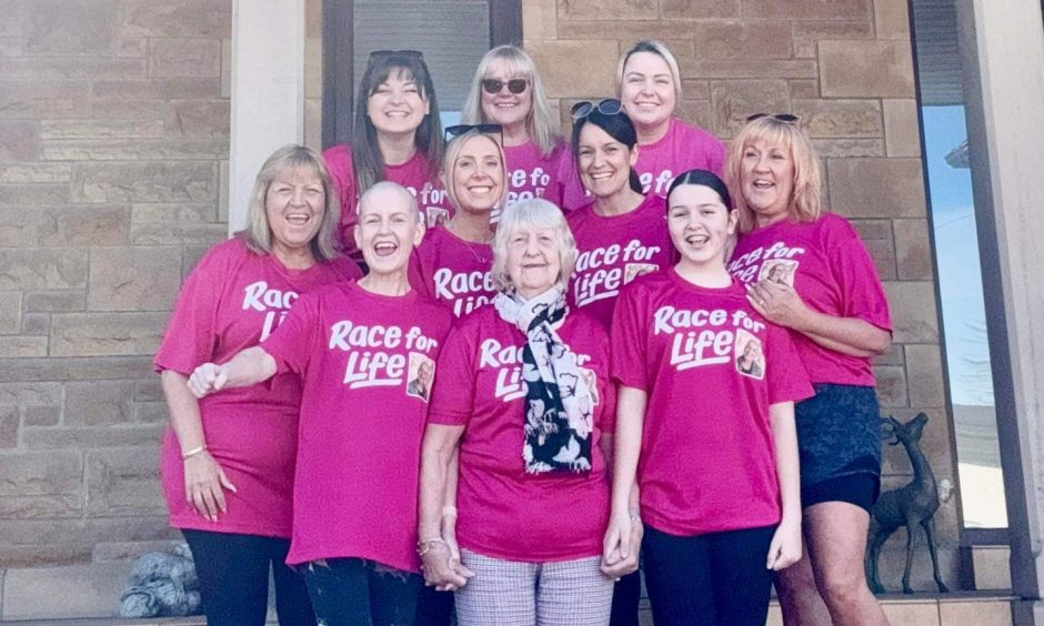 Nicky McKerron and family before taking off for the Kiltwalk