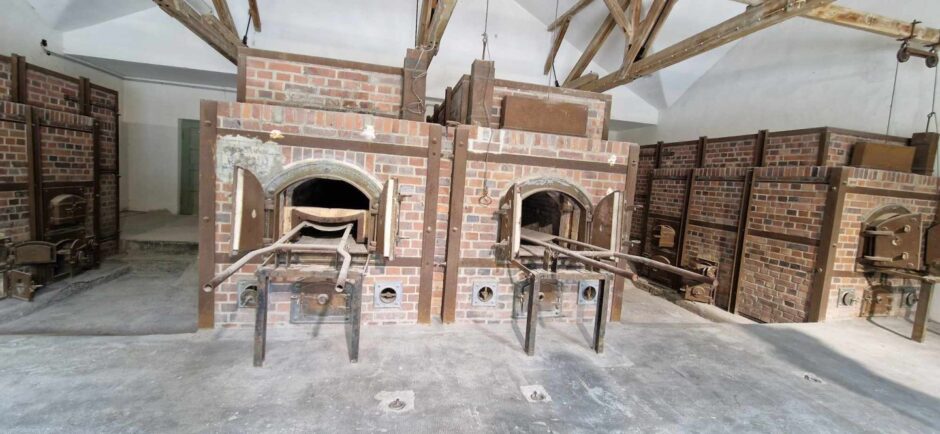 Oven crematorium at Dachau Concentration Camp.