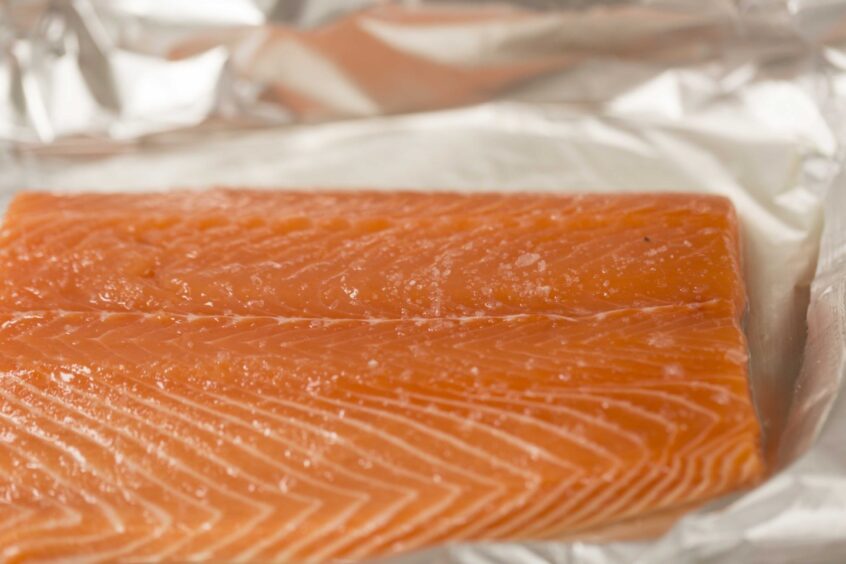 Scottish salmon fillet.