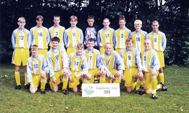 The Inverness United team which won the Limfjords Cup in 1999.  Image: The Inverness United committee.