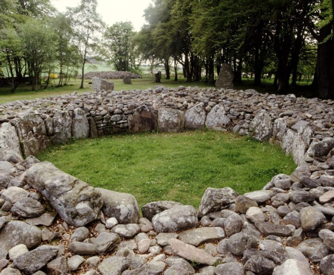 Clava Cairns stone formation in Inverness