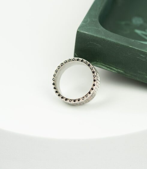 underside of diamond eternity ring
