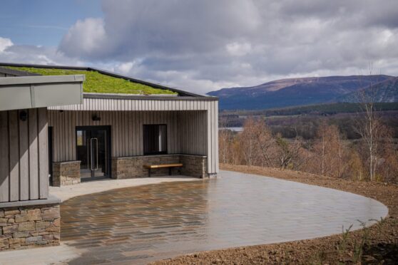 facade of Learning Hive in Scotland’s Wildlife Discovery Centre where Highland Wildlife Park exhibits will be showcased