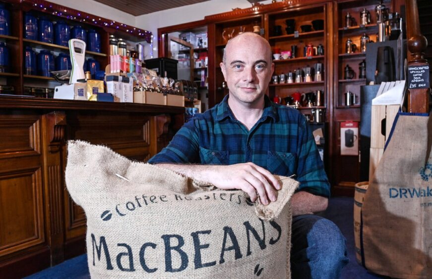 Brian Milne at Aberdeen coffee roasters MacBeans 