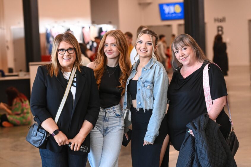 Group of fans ahead of the Girls Aloud concert at Aberdeen's P&J Live