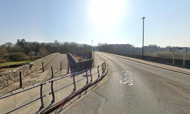 Google maps screenshot of South Road bridge in Ellon