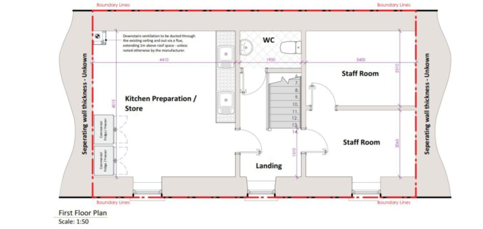 First floor plan.