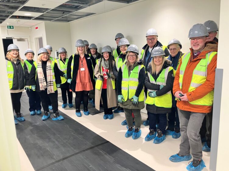 Donors taking part in a tour of the new centres