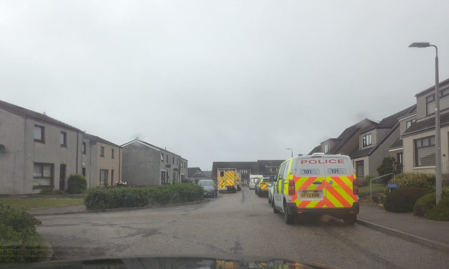Emergency services descend on residential street on Fraserburgh