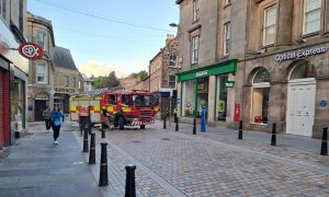 A fire engine on Inverness High Street. Image: Alberto Lejarraga/DC Thomson.