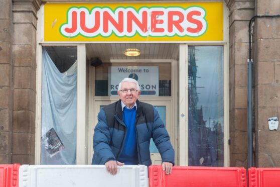 Graeme MacKenzie pictured outside the former Junners toy shop. Image: Jason Hedges/DC Thomson
