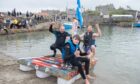 Winning raft team: Portsoy Outdoor Pool with Garry Andrew, Eli Clark and Michael Sharp. Image: Jason Hedges/DC Thomson
