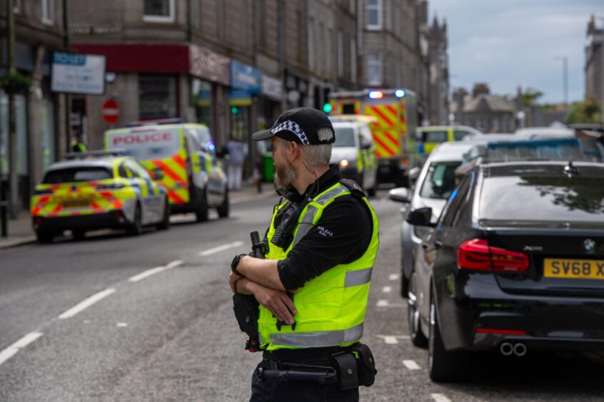 Police officer on Rosemount Place 