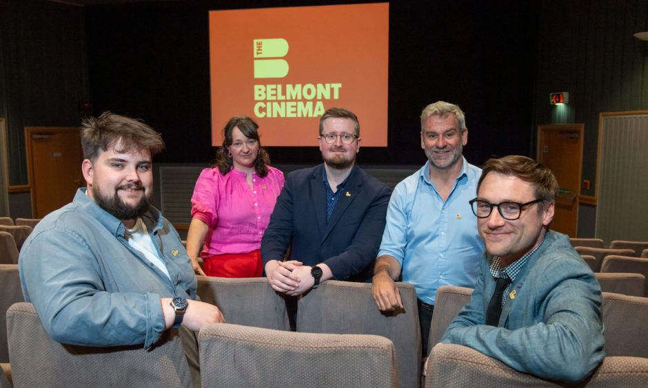 The Belmont Cinema team: Jacob Campbell, Catriona Tanner, James Erwin, Murray Dawson and Dallas King