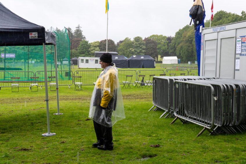 Aberdeen Highland Games in rain