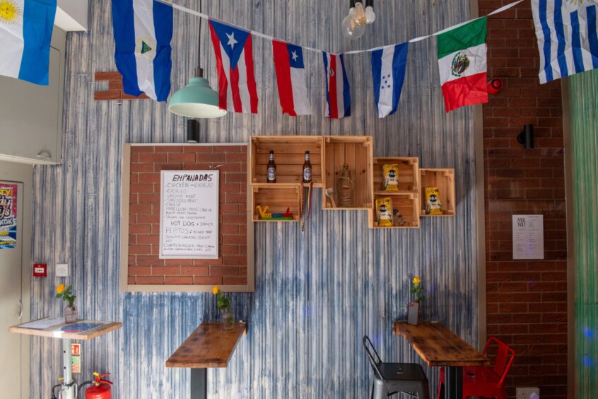 The inside of the Venezuelan restaurant on Belmont Street in Aberdeen