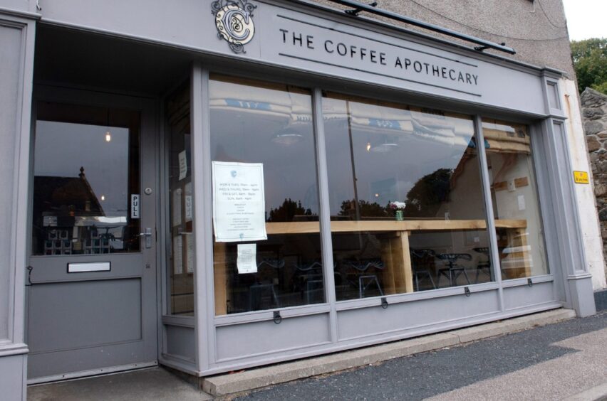 Exterior of The Coffee Apothecary in Ellon, Aberdeenshire.