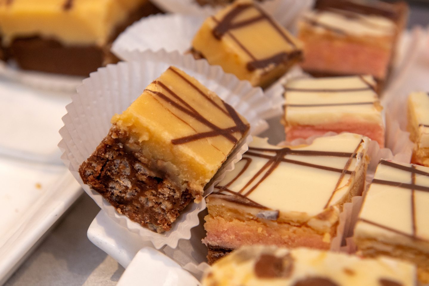 Cakes at the Fraserburgh coffee shop.