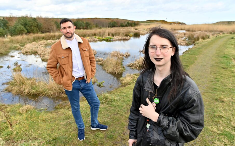 The Scottish Greens' Aberdeen North candidate Esme Houston and Aberdeen South candidate Guy Ingerson can't comment on our Common Sense Compromise because they are a democratic party. Image: Kami Thomson/DC Thomson