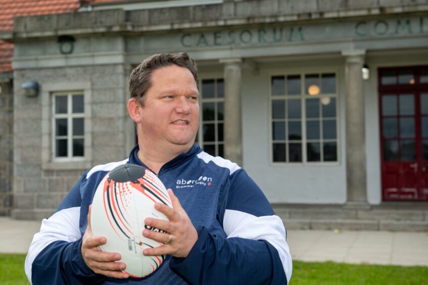 Aberdeen Grammar Rugby Club's new head coach Justin Taljaard. Image: Kami Thomson/DC Thomson.