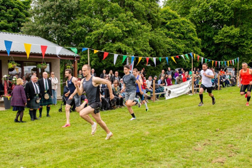 Runners in the 200m race.