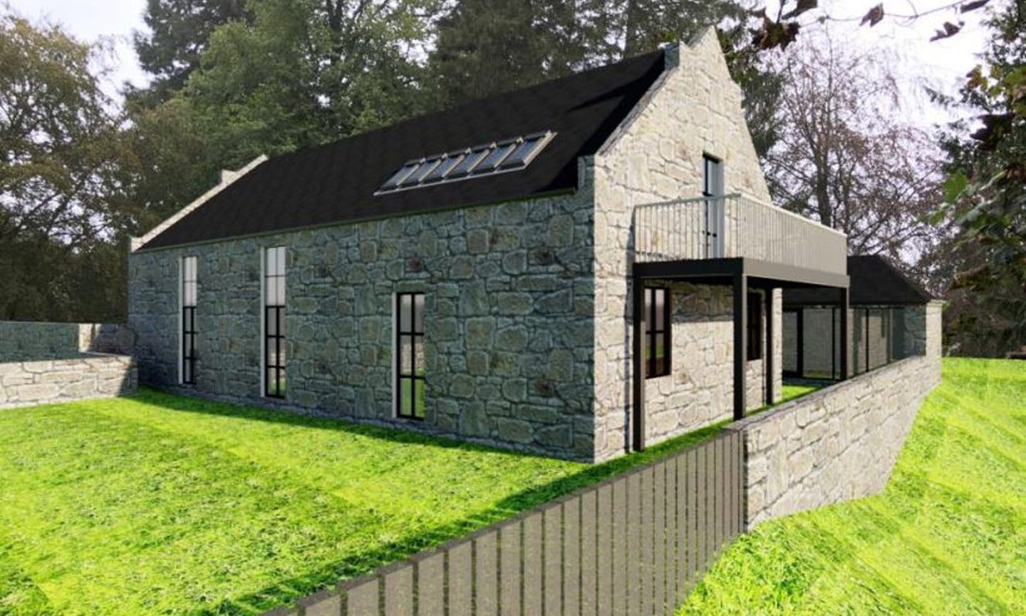 View of the side of the proposed home.