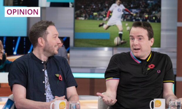 Matt Forde (right) with fellow comedian, podcaster and friend, Jon Richardson, pictured in 2021. Image: Ken McKay/ITV/Shutterstock