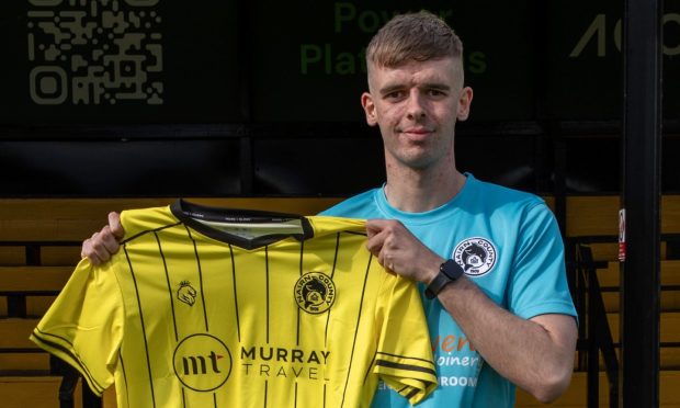 New Nairn County striker Matthew Wright pictured at Station Park. Picture courtesy of Kenny Macleod Photography.