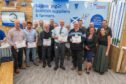 The 12 finalists in the Kepak McIntosh Donald/Tesco steak competition, with joint winners John Troup and Brian Grubb, front centre.