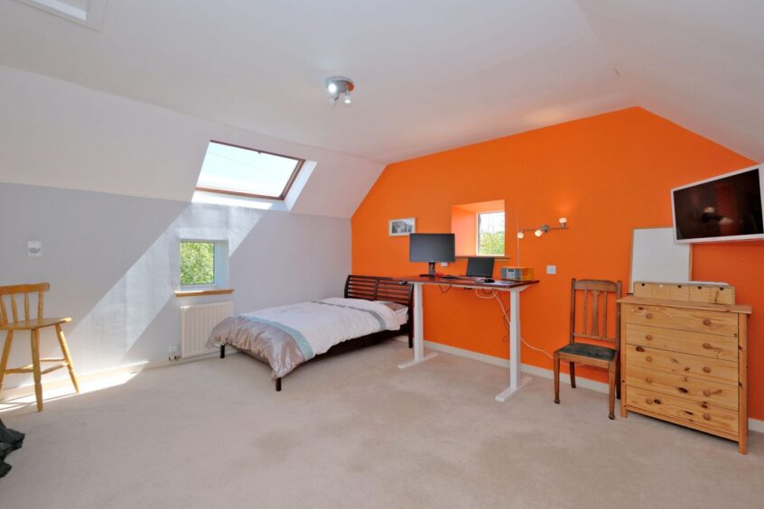 One of the bedrooms inside the renovated Inverurie mill