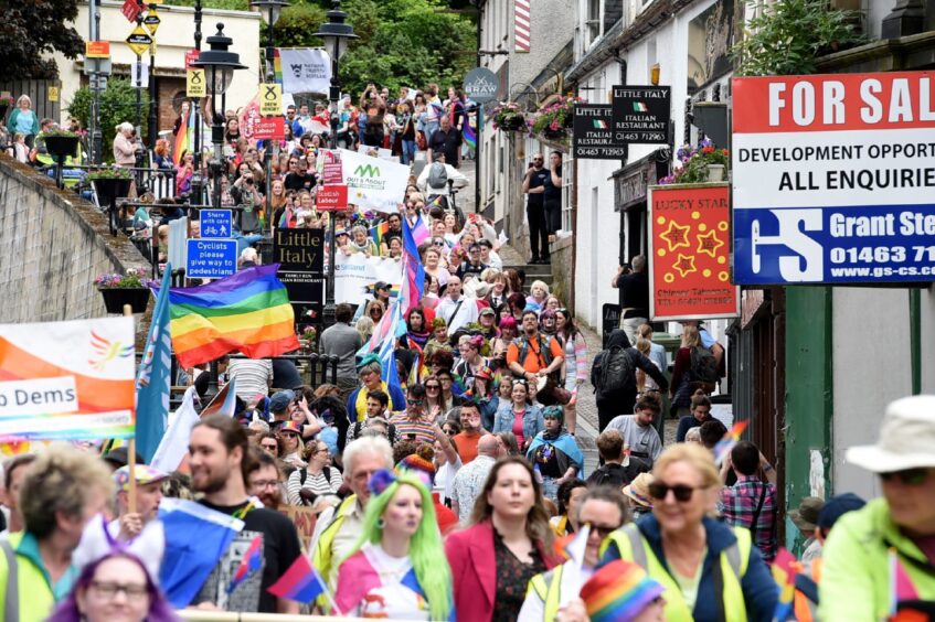 Highland Pride parade Inverness