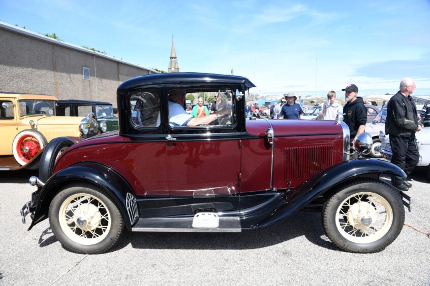 WILLIAM MCROBBIE TURNING UP IN HIS BEAUTIFULLY RESTORED 1930 FORD 'A'