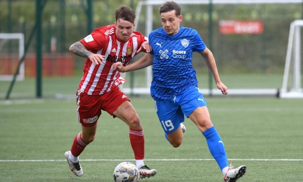 Peterhead striker Rory McAllister. Image: Duncan Brown