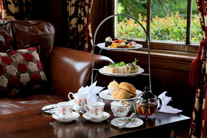 Afternoon tea in classic setting.