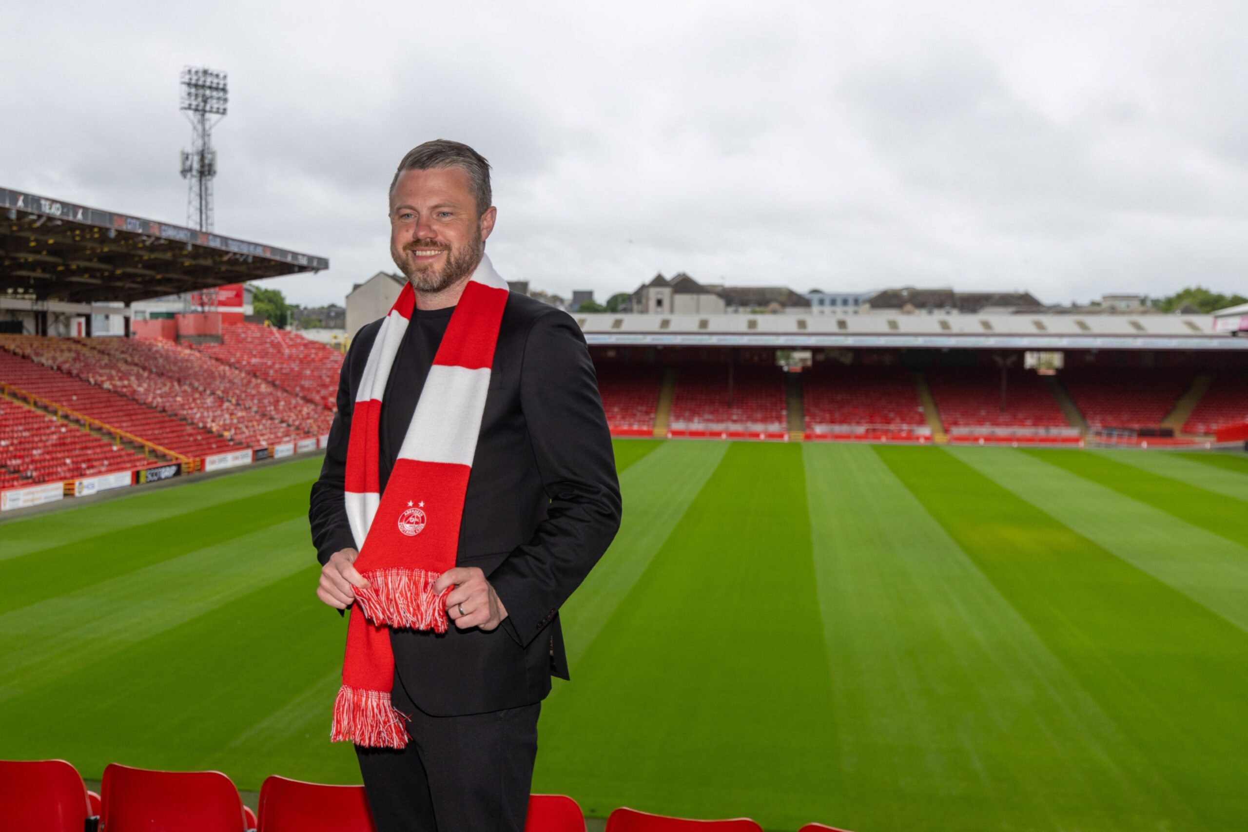 Aberdeen manager Jimmy Thelin at Pittodrie. Image: Scott Baxter / DC Thomson