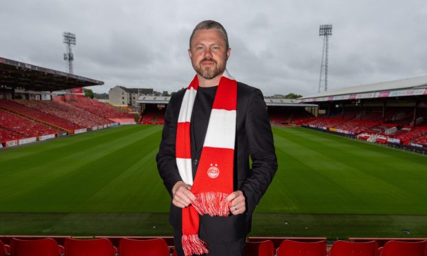 Aberdeen manager Jimmy Thelin at Pittodrie. Image: Scott Baxter / DC Thomson 25/06/24