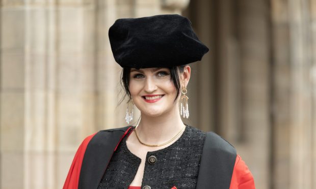 Sarinah O'Donoghue completed an unlikely academic journey as she graduated with a PhD from Aberdeen University. Image: Aberdeen University