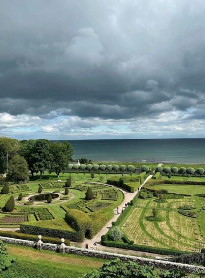 Picture of Dunrobin Castle gardens taken by Lily Collins.