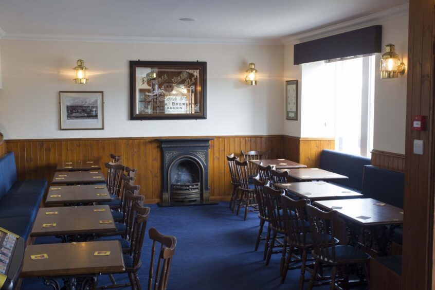 The lounge bar at the Stonehaven inn.